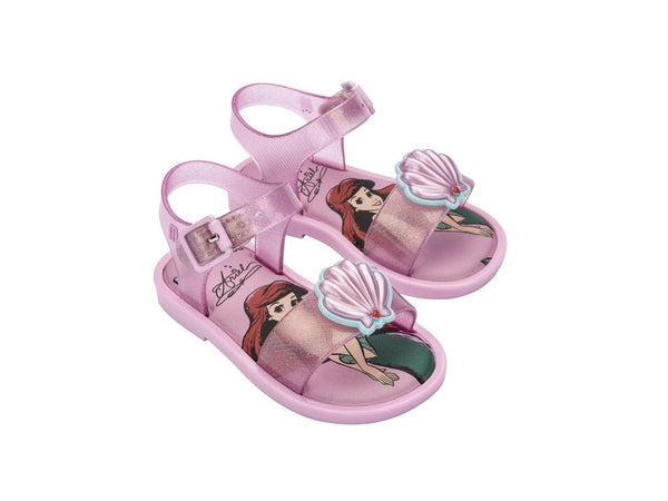 Calzado Mini Melissa Mar Sandal + Disney Princess BB Morado Sirenita