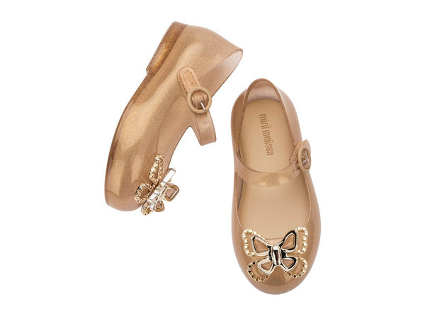 Calzado Mini Melissa Sweet Love Fly BB Dorado