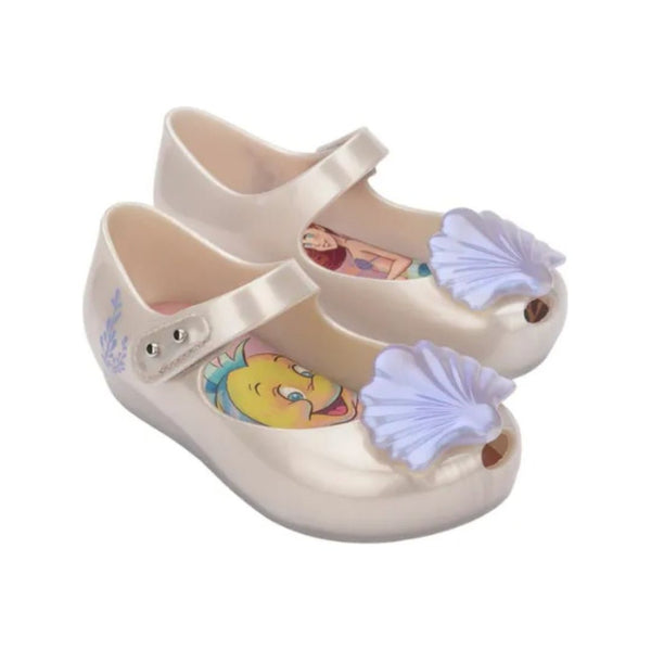 Calzado Mini Melissa Ultra Girl + Little Mermaid Color Blanco