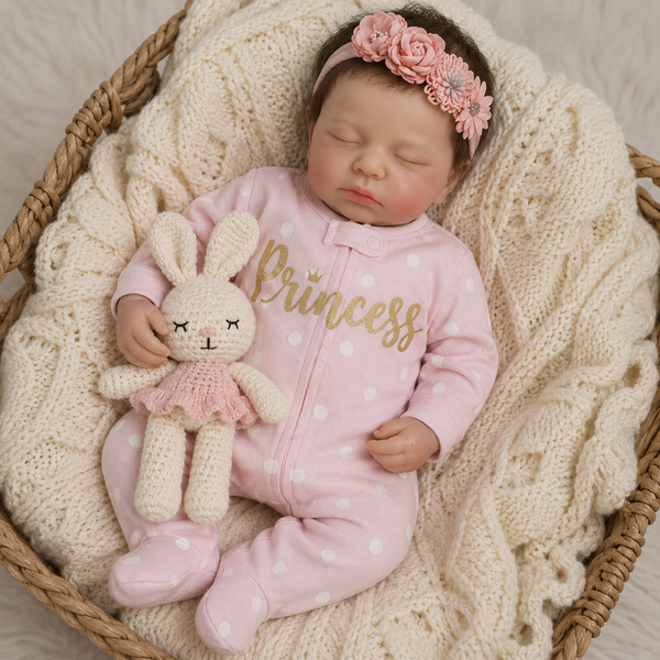 Muñeca Reborn Baby Sara Princess Pelo Recien Nacido 20" Silicón Sólido 100%