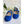 Calzado Mercedita Lino Velcro con Botón Azul Francia