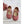 Calzado Mercedita Loneta Velcro con Botón Rosa Obscruo