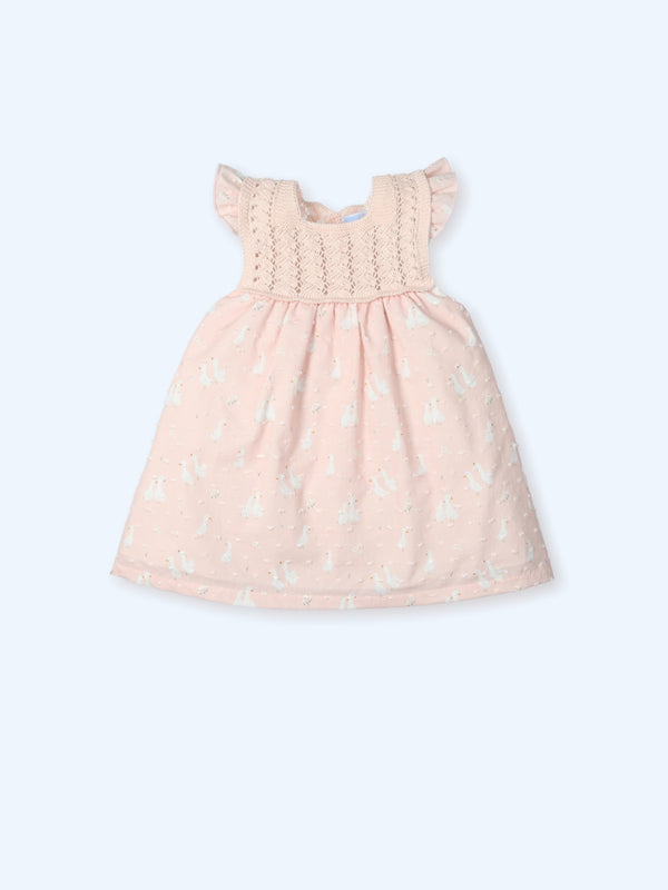 Vestido Punto y Tejido Plumeti Ducks