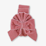 Diadema Velvet con Lazo Rosa Palo