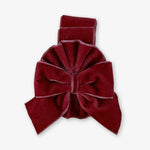 Diadema Velvet con Lazo Vino