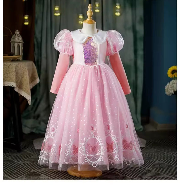 Vestido Princesa Rosa
