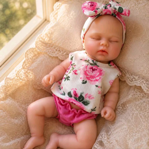 Muñeca Reborn Baby Ella 13" Silicón Sólido 100%