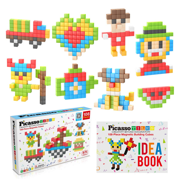 Set de Cubos Magneticos PicassoTiles 108pc 1.2"