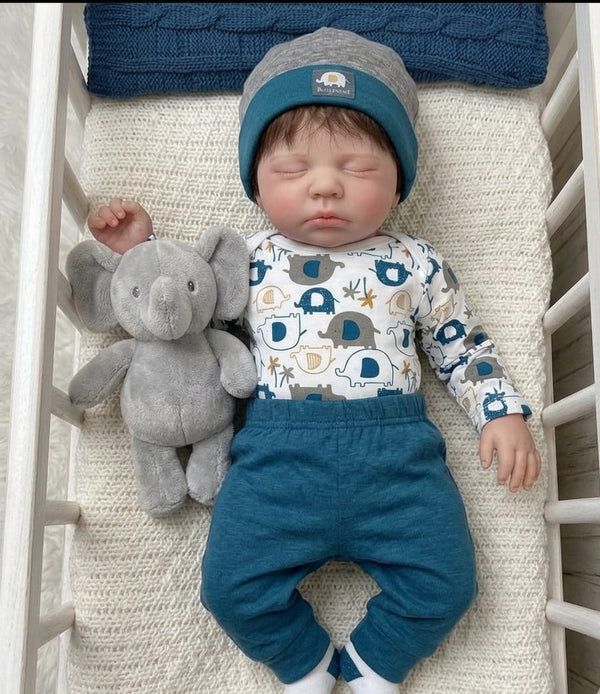 Muñeco Reborn Baby Allan 20" Silicón Sólido 100%