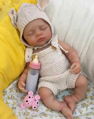 Muñeca Reborn Baby Mia 13" Silicón Sólido 100%