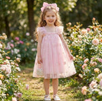 Flower Girl Dress Butterflies Pink