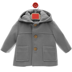 Trenca Bebé con Capucha Paño Gris