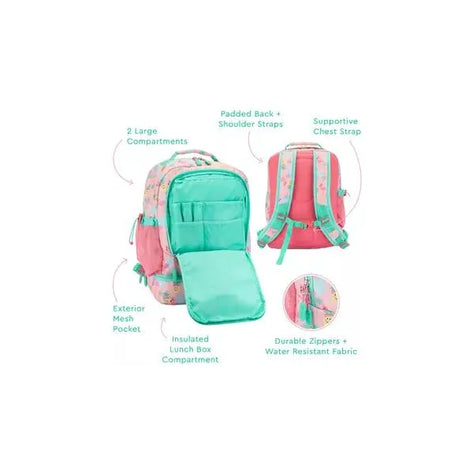 BENTGO Mochila 2 en 1, Backpack Con Compartimento Térmico Tropical
