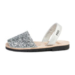 Avarca Española Pons Clásica Kids Color Glitter Silver