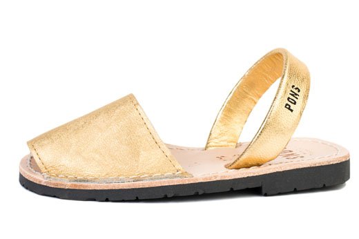 Calzado Avarca Española Pons Clásica Kids Color Oro