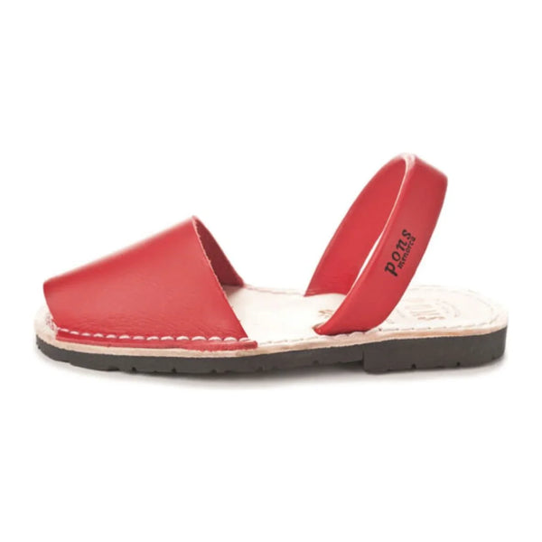 Calzado Avarca Española Pons Clásica Kids Color Rojo