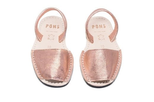 Calzado Avarca Española Pons Clásica Kids Color RoseGold