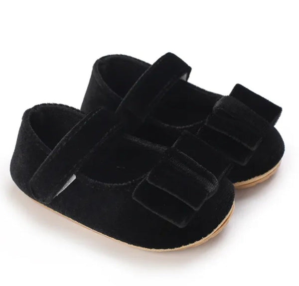 Calzado Mercedita Bebé Terciopelo Negro Antara