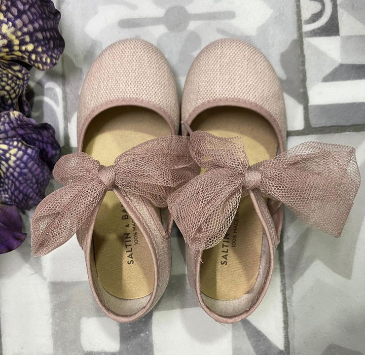 Calzado Mercedita Española Tipo Angelito Color Rosa Sombra