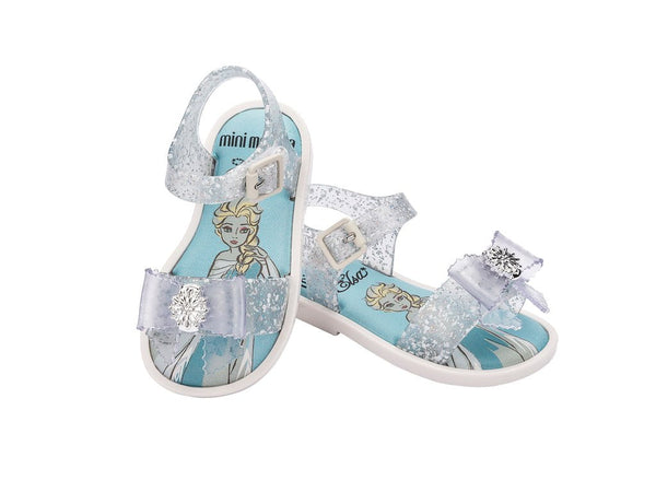Calzado Mini Melissa Mar Sandal + Disney Princess BB Plata