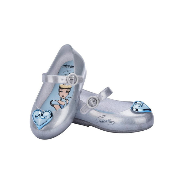 Calzado Mini Melissa Sweet Love + Disney Princess Glitter Azul