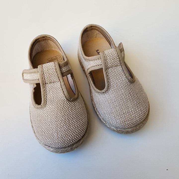 Calzado Pepito Loneta Unisex Cierre Velcro color Natural