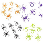 Set de 10 arañas de plástico Halloween