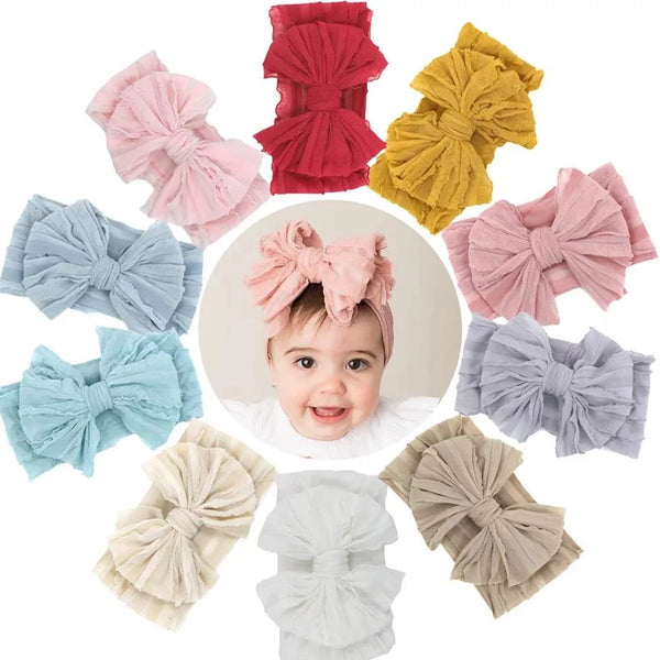 Complementos Big Bow Ruffle Headband
