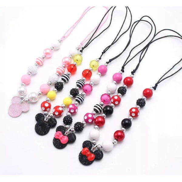 Complementos Minnie / Mickey Bubble Gum Necklaces