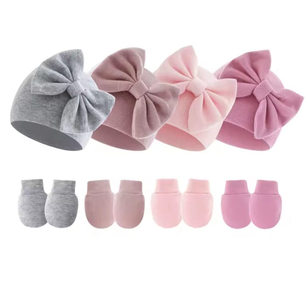 Set de Gorro y Manoplas Lazo