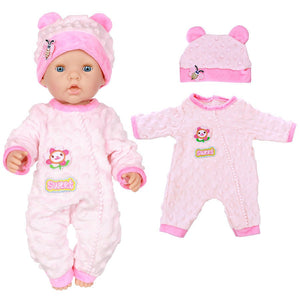 Mameluco  Pink Bear para bebé Reborn de 14 a 18 pulgadas (no incluye muñeca)