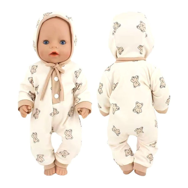 Mameluco Teddy Bear para bebé Reborn de 13 a 17 pulgadas (no incluye muñeca)