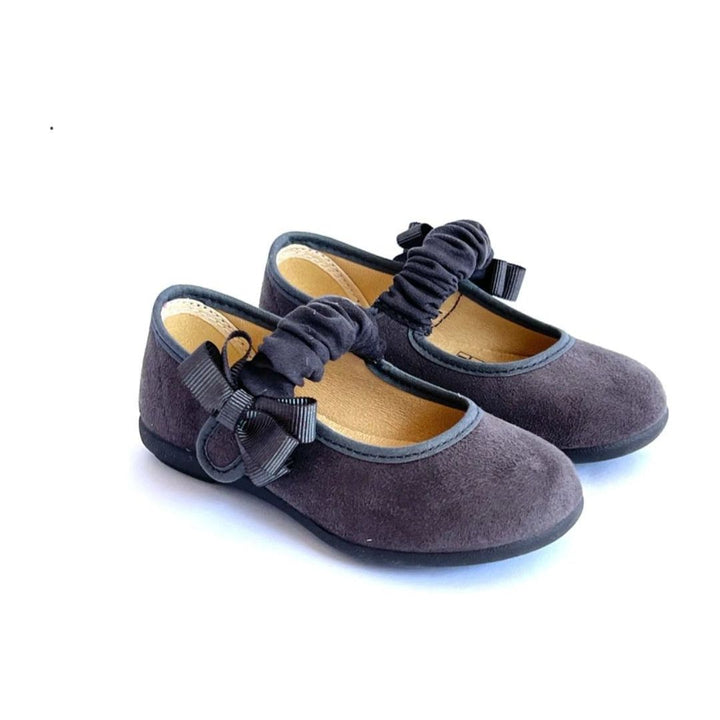 Mercedita Serraje Tira Fruncida y Lazo Gris