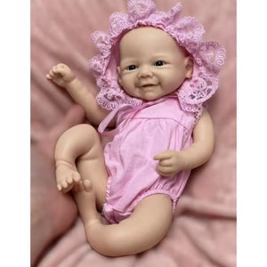 MUÑECA REBORN SILICÓN 13 pulgadas: Baby Vivian Boquita Abierta