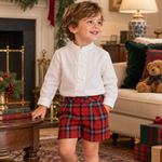 Set de Short y Camisa Niño Blanca Clásica