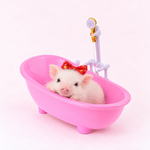 Bañera Rosa para Little Pets ( no incluye mascota)