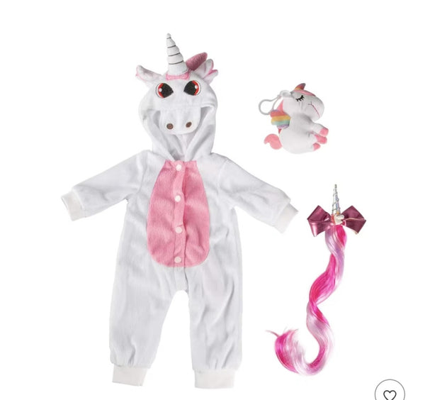 Set Rainbow Unicorn para reborn para 18 y 20 pulgadas ( no incluye muñeca)