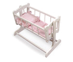 Cuna mecedora de Madera con base y juego de cama para Reborn de hasta 20 pulgadas