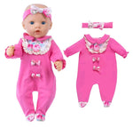 Mameluco  Hot Pink & Flowers para bebé Reborn de 13 a 16 pulgadas (no incluye muñeca)