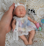 Mini Baby Reborn Ashley Viajera 19 cm , 100% Silicón