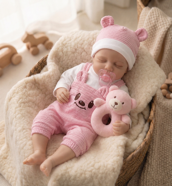 Muñeca Reborn Twin Baby Tina 13" Silicón Sólido 100%