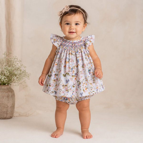 Vestido Punto Smock Toulouse con Braguita