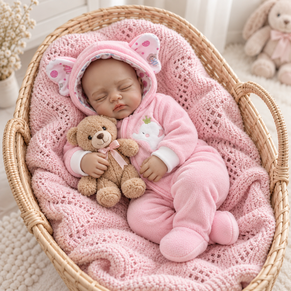 Muñeca Reborn Baby Regina 13" Silicón Sólido 100%