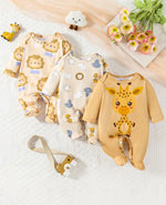Set de 3 Mamelucos Brown Safari para bebé Reborn de 20 pulgadas