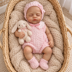Muñeca Reborn Twin Baby Míla 13" Silicón Sólido 100%