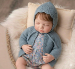 ** PREVENTA** TOP OF LINE : Baby Julia  in Blue 100% silicón