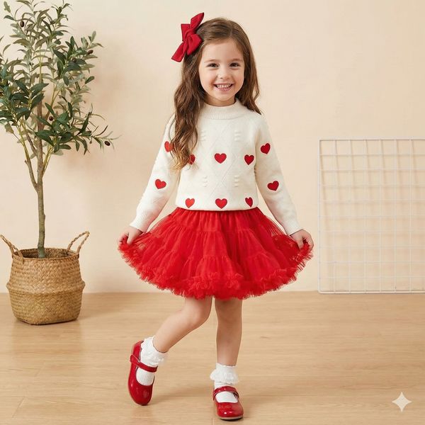 Set Sweet Red Valentines Bow