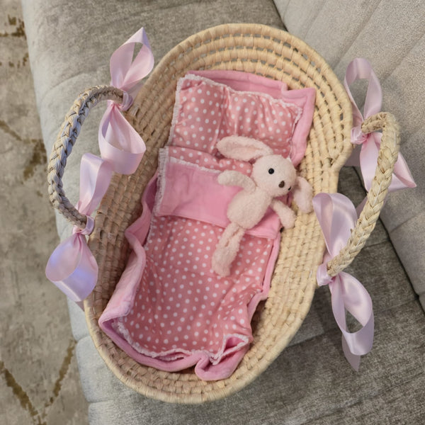 Cuna tejida Sweet Pink Ribbons