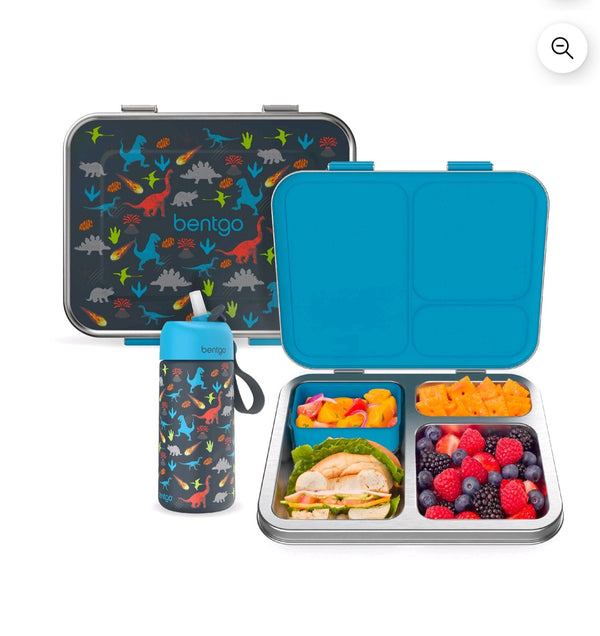 BENTGO Set Acero Inoxidable Dino