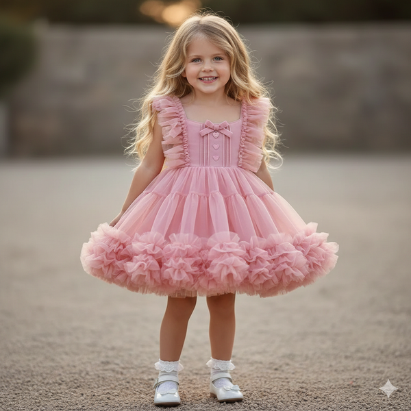 Flower Girl Tutu Dress Rosa